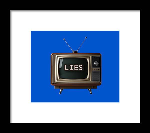 Television Lies - Framed Print