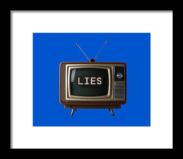 Television Lies - Framed Print