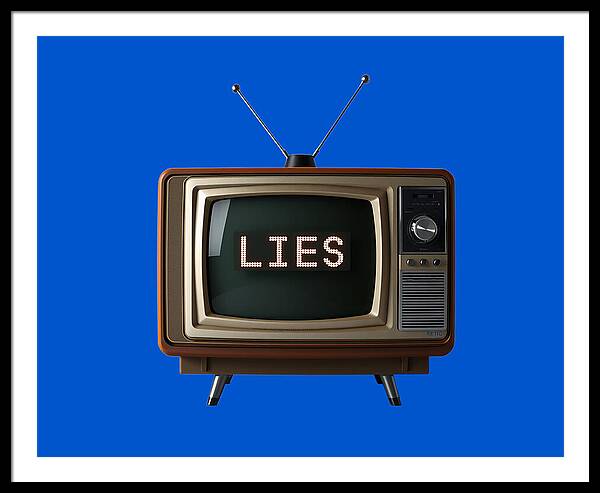 Television Lies - Framed Print