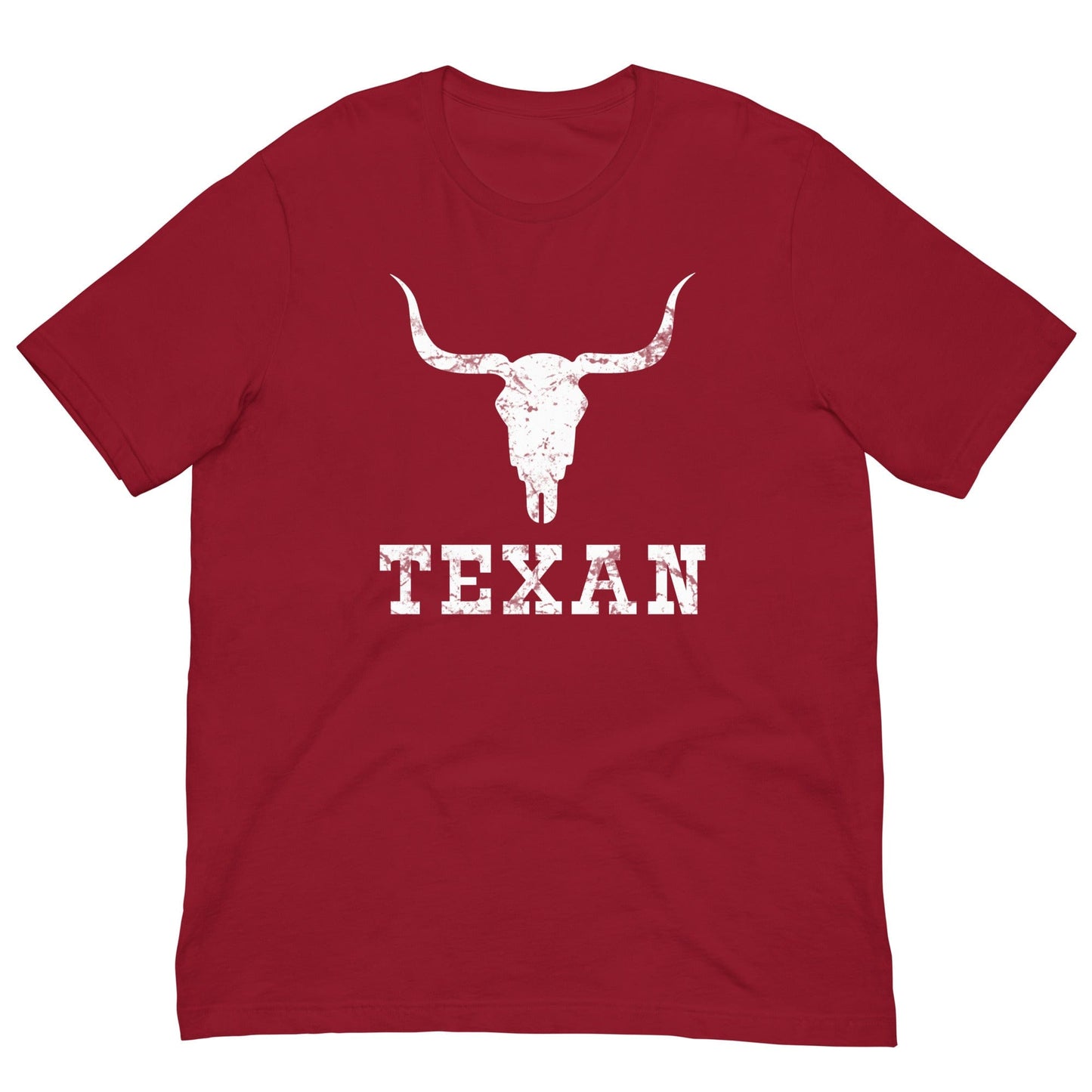 Texan Bull Skull T-shirt Cardinal / XS