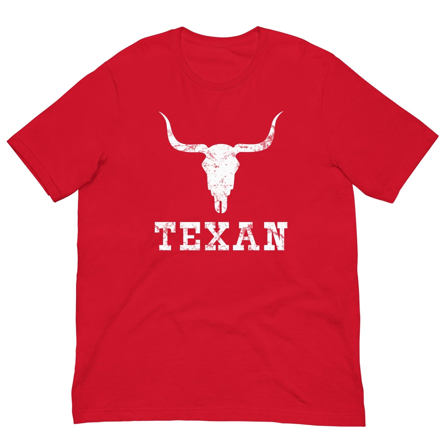 Texan Bull Skull T-shirt Red / XS