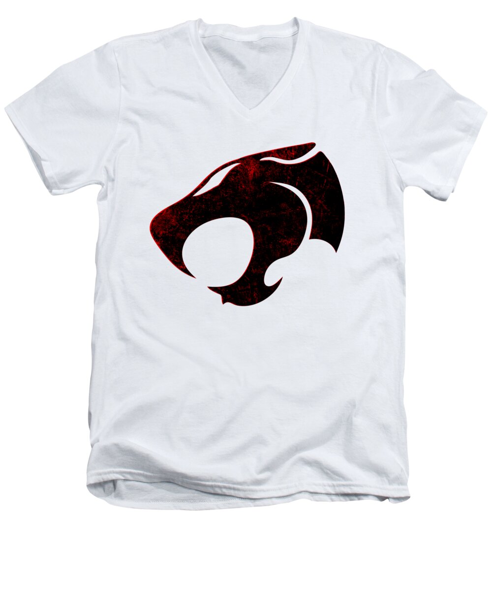 Thundera Distressed Thundercats Sign - Men's V-Neck T-Shirt