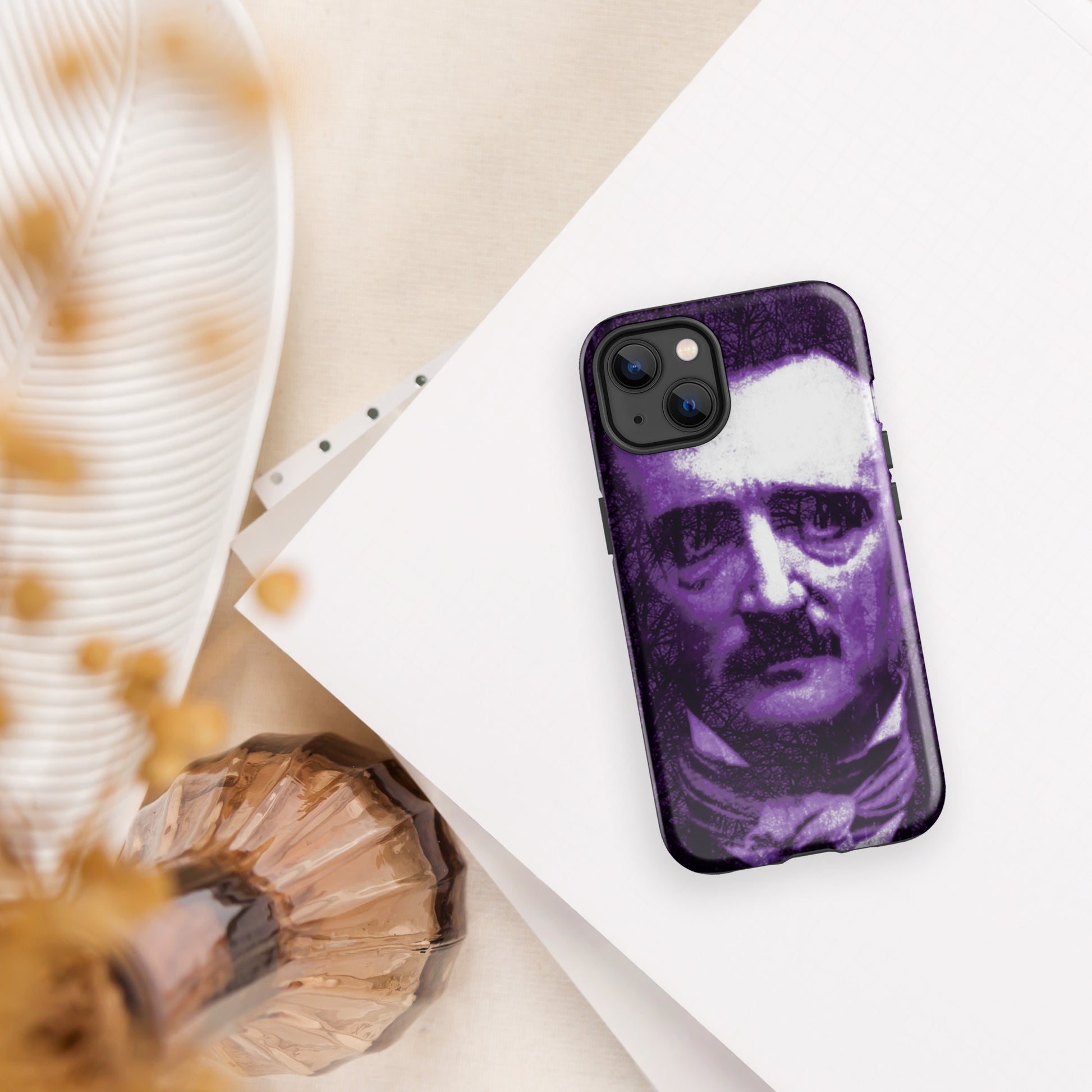 Edgar Allan Poe Tough iPhone® Case - Gothic Literature Phone Cover - Scar Design
