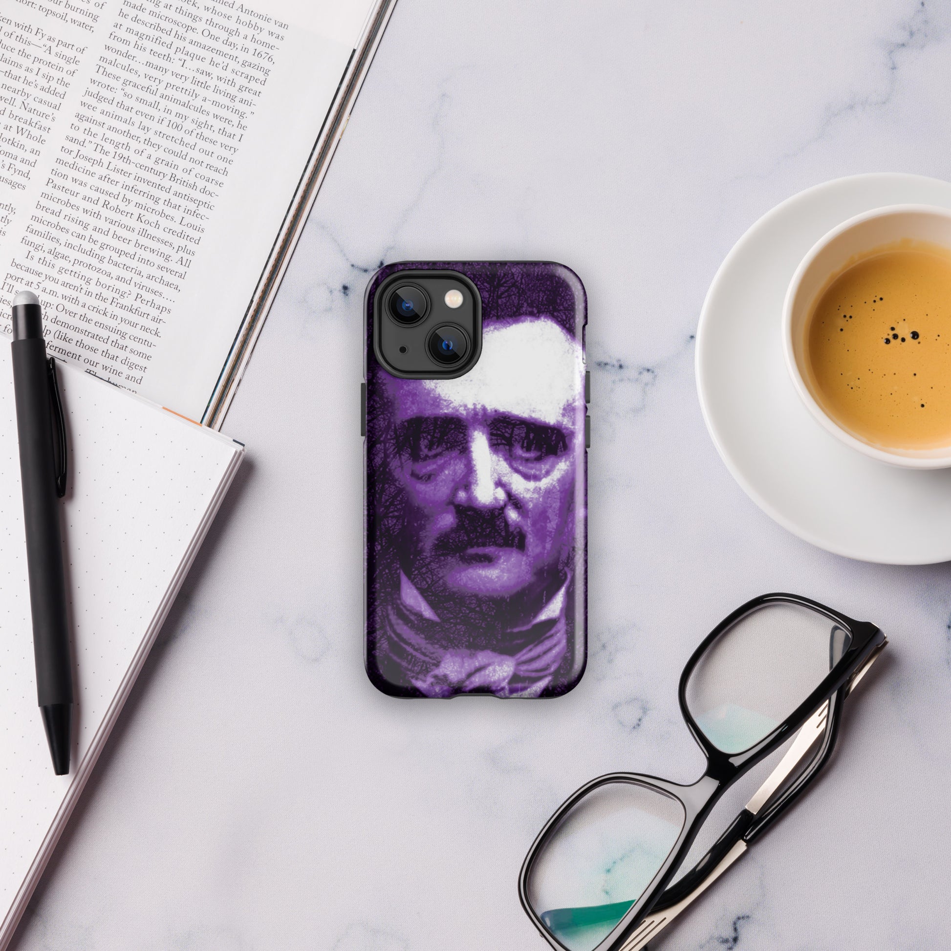 Edgar Allan Poe Tough iPhone® Case - Gothic Literature Phone Cover - Scar Design