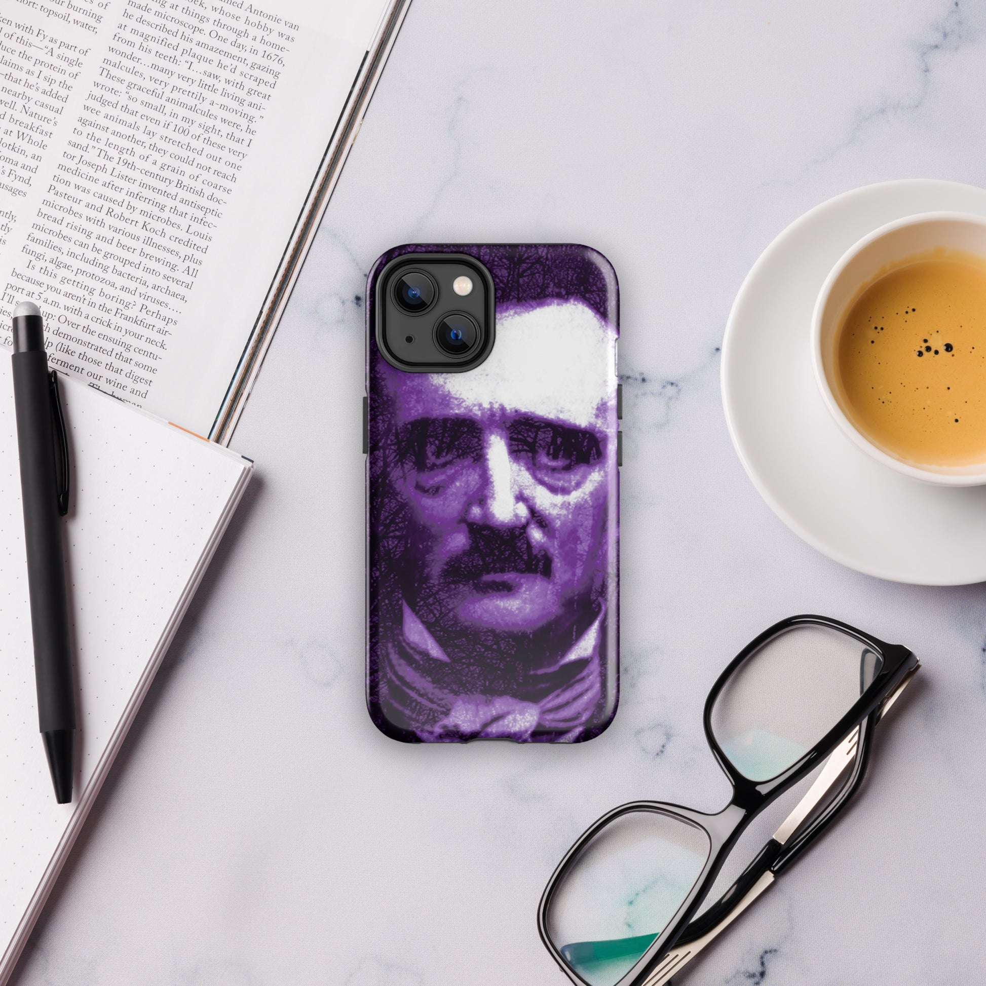 Edgar Allan Poe Tough iPhone® Case - Gothic Literature Phone Cover - Scar Design