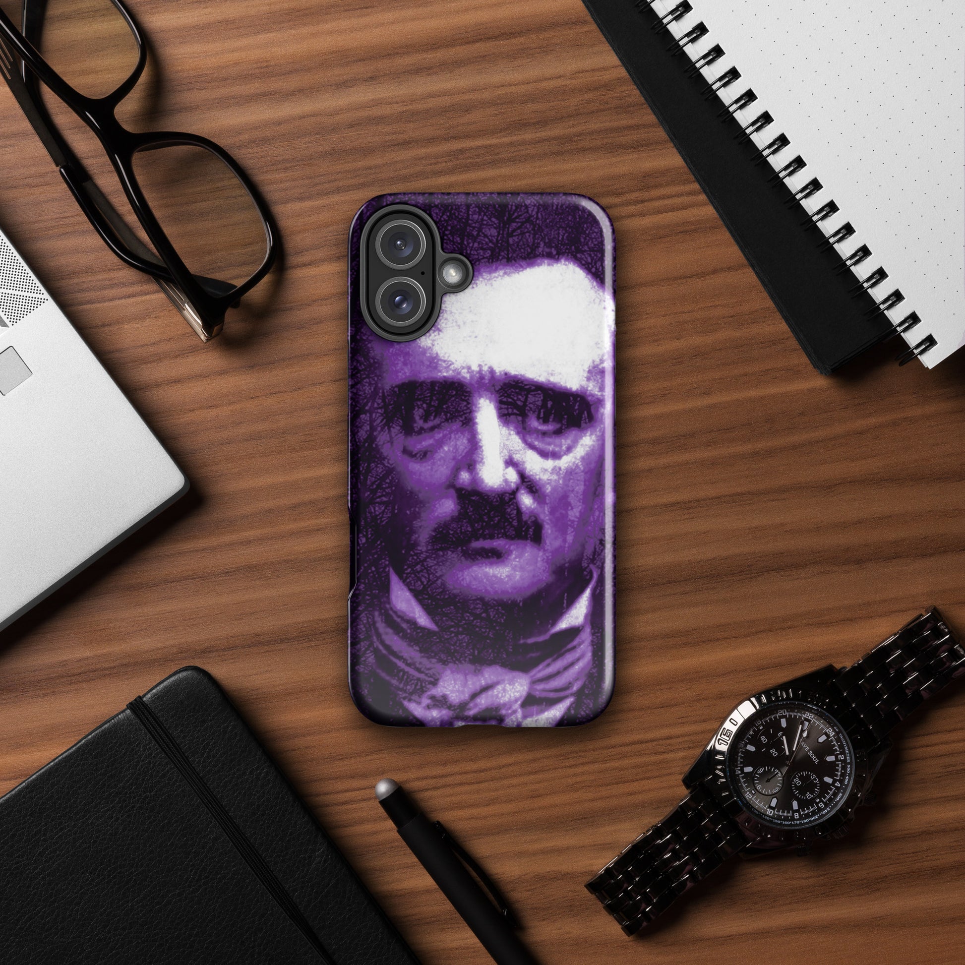Edgar Allan Poe Tough iPhone® Case - Gothic Literature Phone Cover - Scar Design
