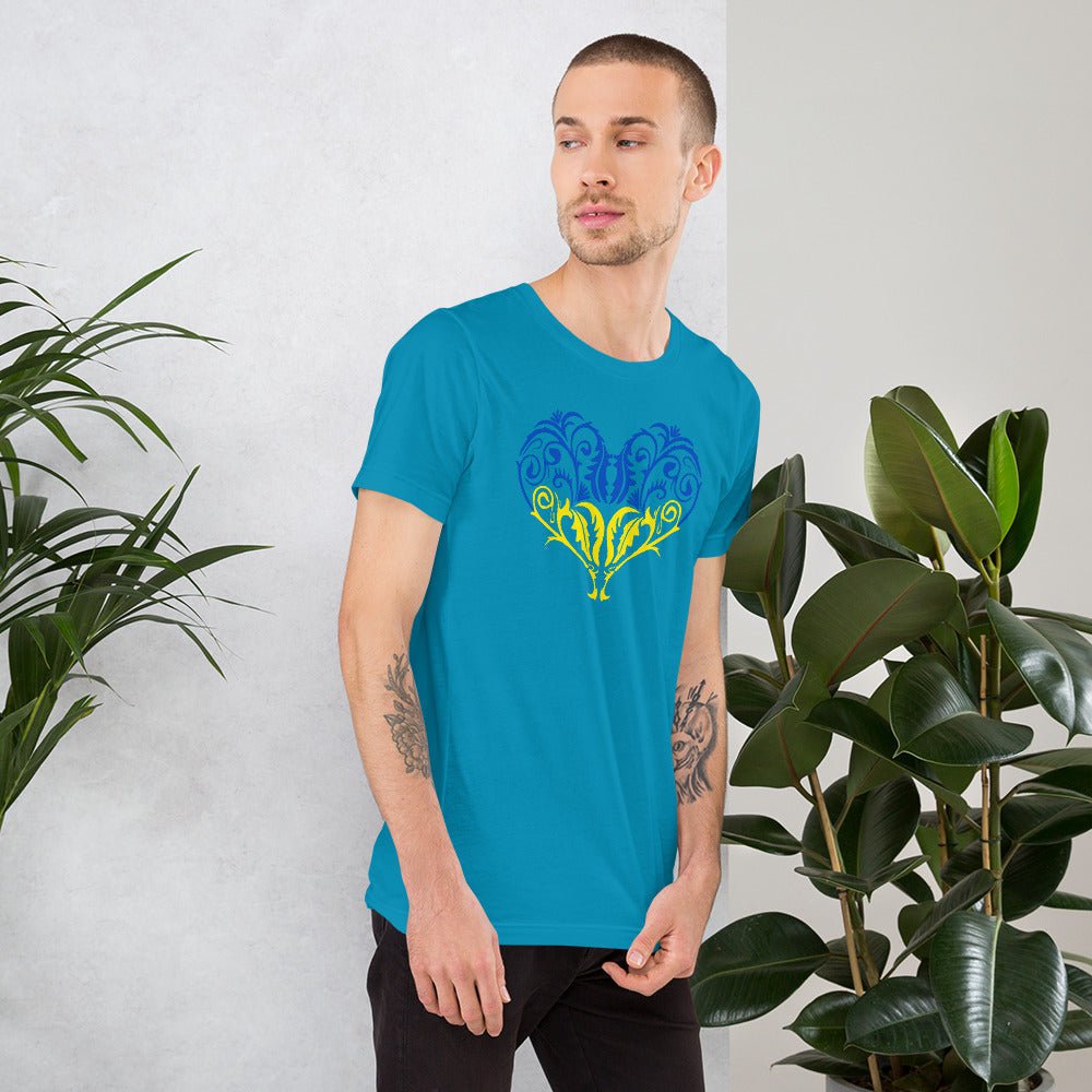 Ukraine flag heart T-shirt