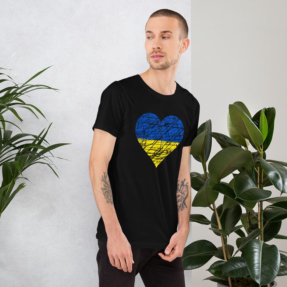 Ukraine Heart Flag Ukrajina T-shirt