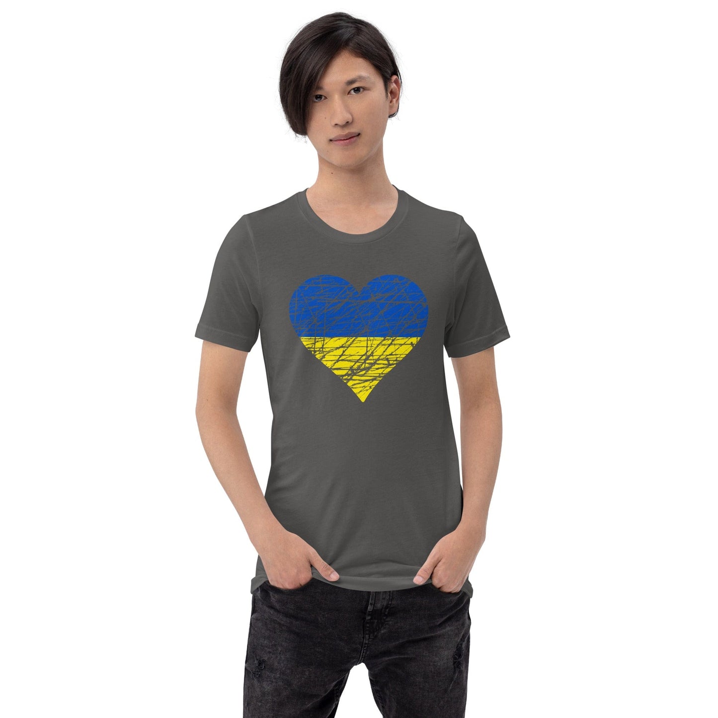 Ukraine Heart Flag Ukrajina T-shirt