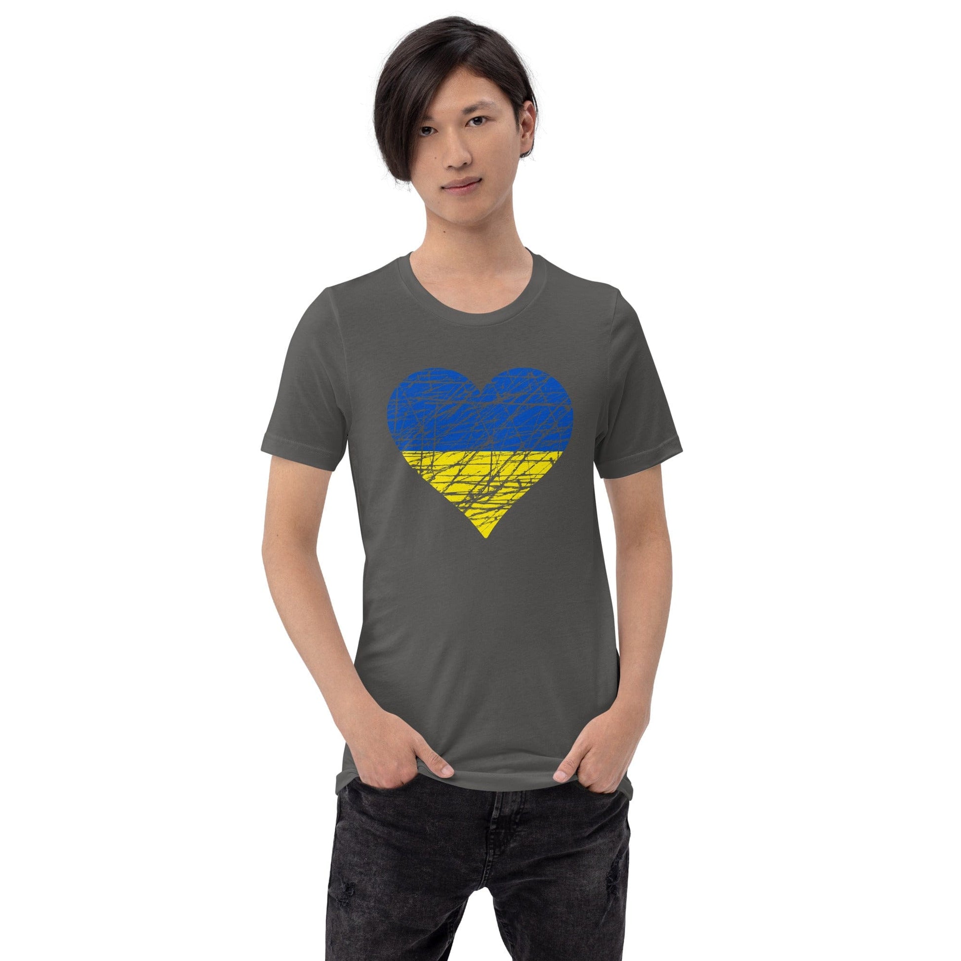 Ukraine Heart Flag Ukrajina T-shirt