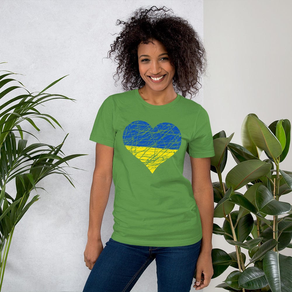 Ukraine Heart Flag Ukrajina T-shirt