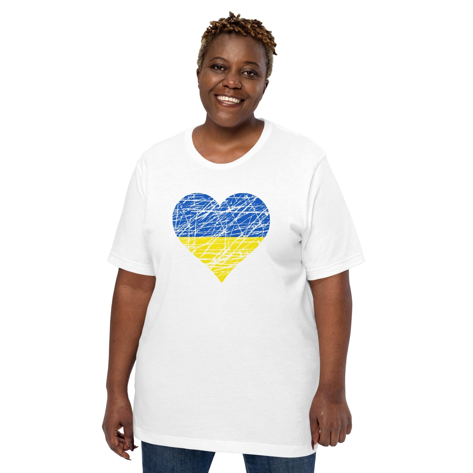 Ukraine Heart Flag Ukrajina T-shirt