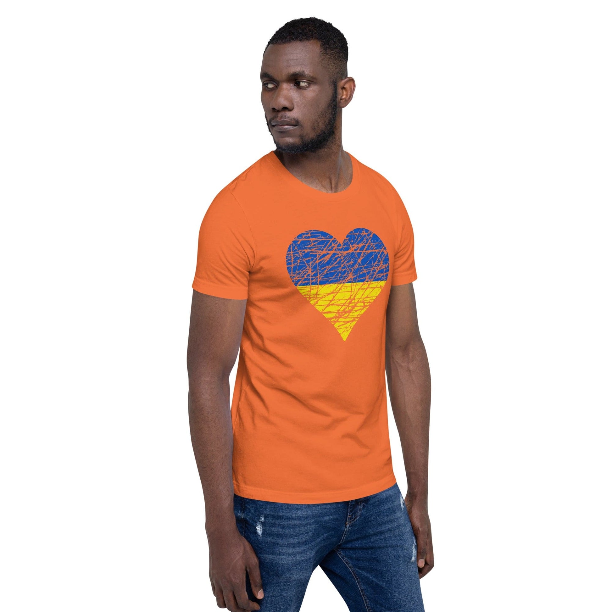 Ukraine Heart Flag Ukrajina T-shirt