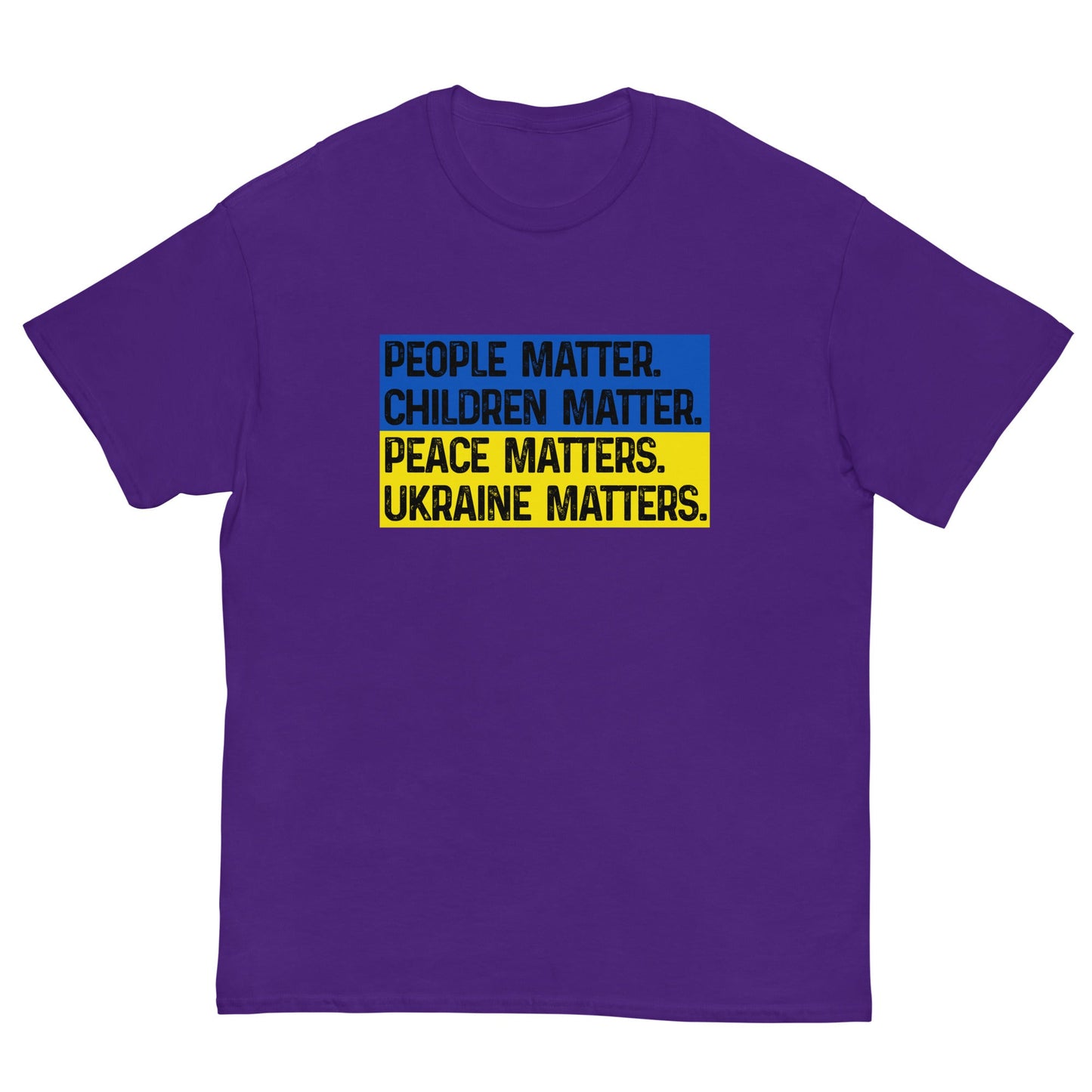 Ukraine Matters T-shirt Purple / S