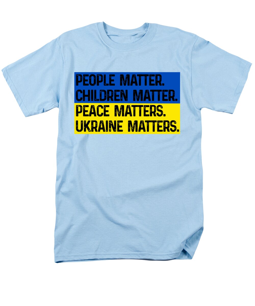 Ukraine Matters Ukrainian Flag - Men's T-Shirt (Regular Fit)