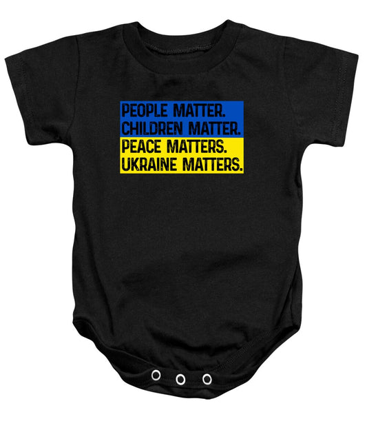 Ukraine Matters Ukrainian Flag - Baby Onesie