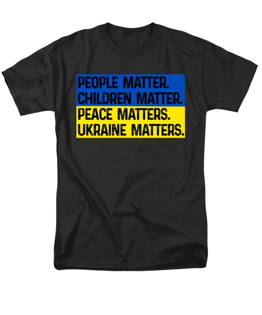 Ukraine Matters Ukrainian Flag - Men's T-Shirt  (Regular Fit)