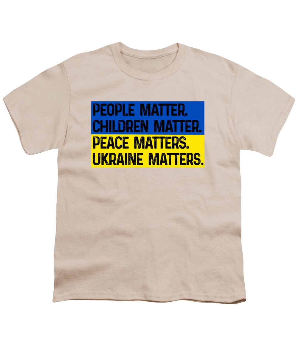 Ukraine Matters Ukrainian Flag - Youth T-Shirt