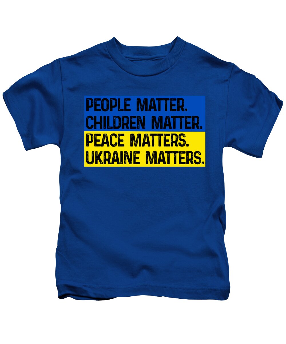 Ukraine Matters Ukrainian Flag - Kids T-Shirt