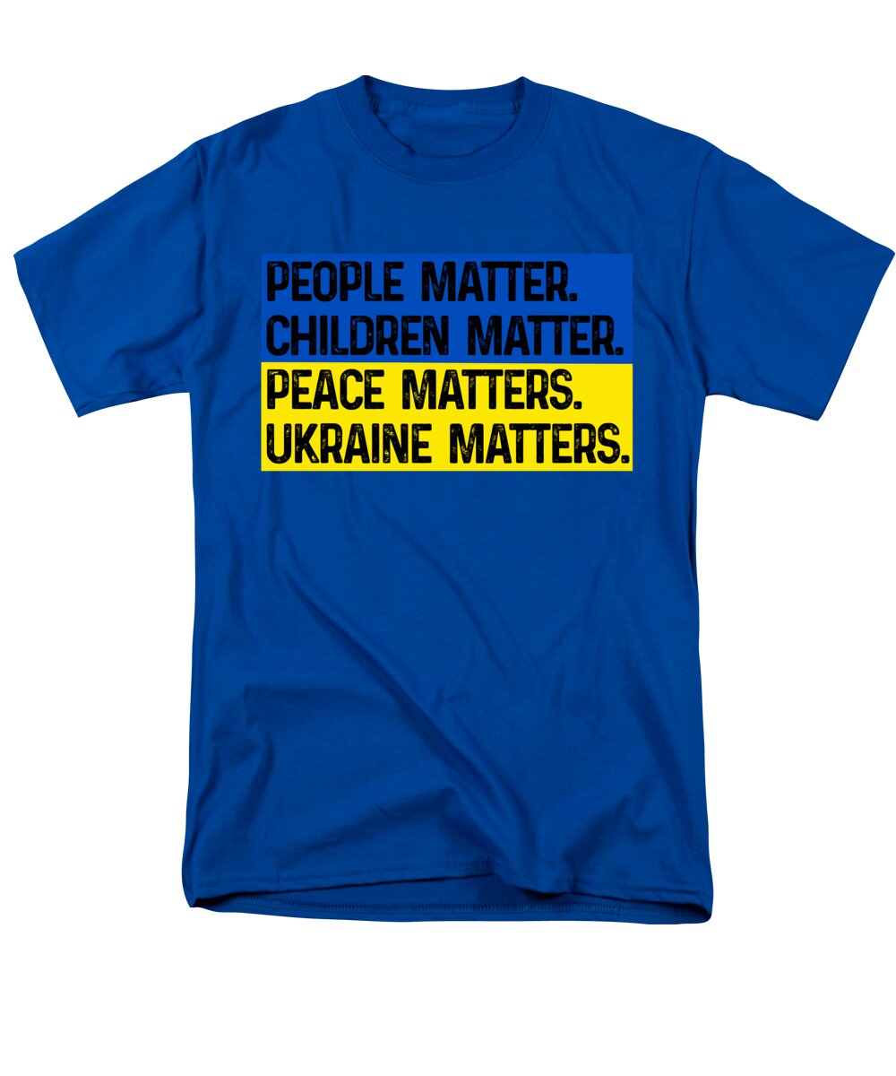 Ukraine Matters Ukrainian Flag - Men's T-Shirt (Regular Fit)