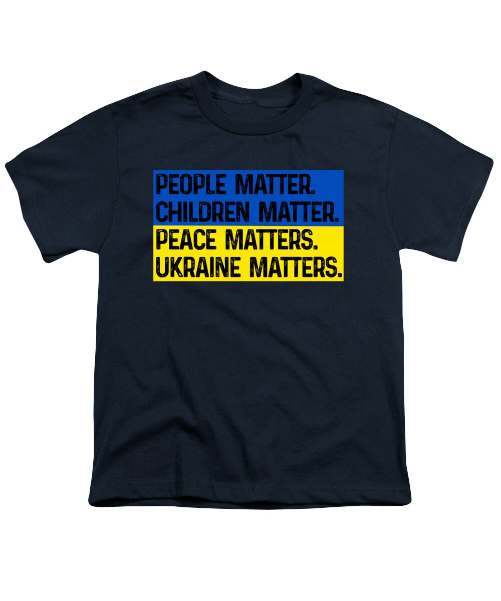 Ukraine Matters Ukrainian Flag - Youth T-Shirt