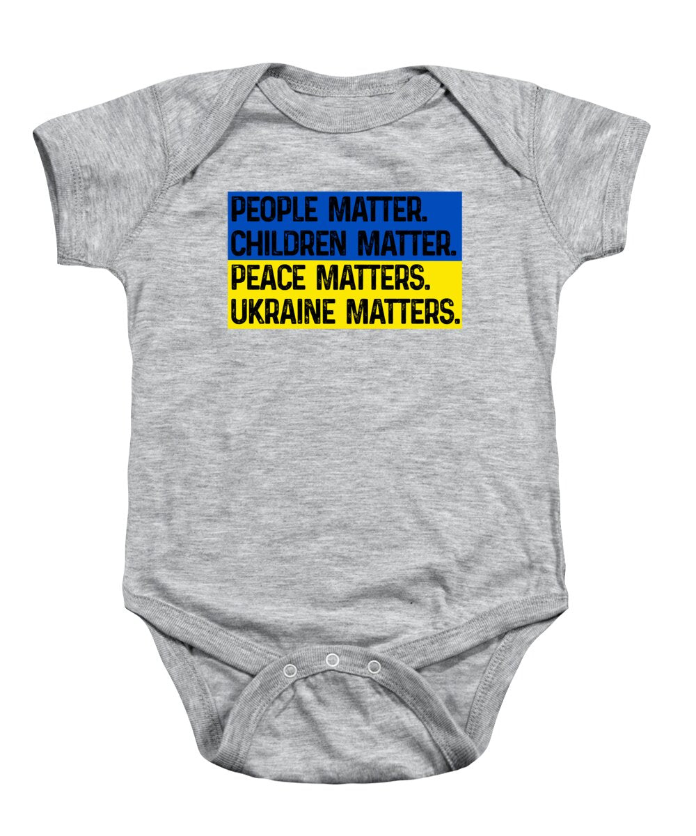 Ukraine Matters Ukrainian Flag - Baby Onesie