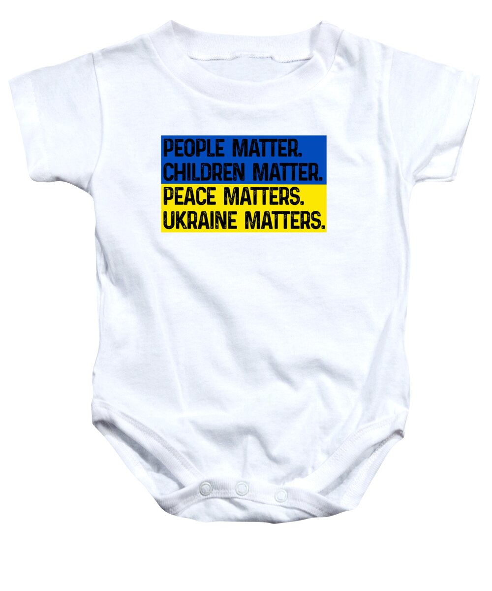 Ukraine Matters Ukrainian Flag - Baby Onesie