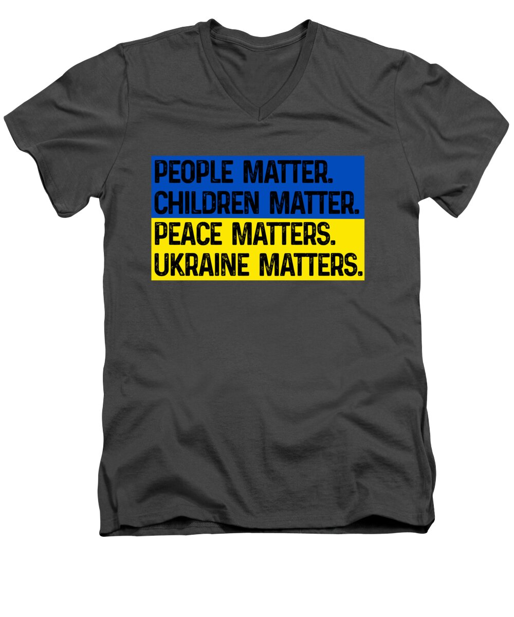 Ukraine Matters Ukrainian Flag - Men's V-Neck T-Shirt