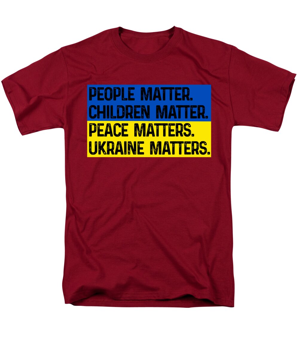 Ukraine Matters Ukrainian Flag - Men's T-Shirt (Regular Fit)