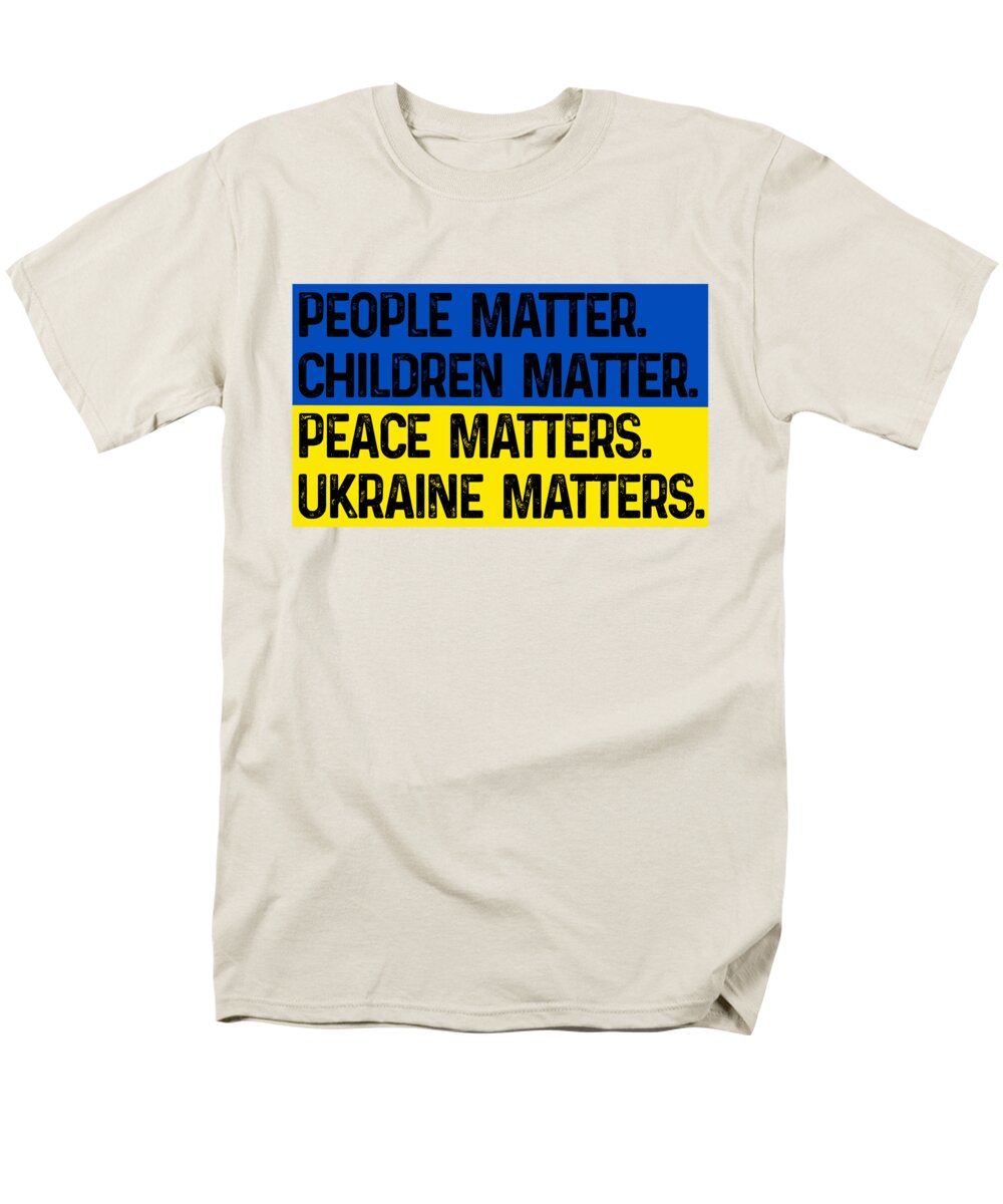 Ukraine Matters Ukrainian Flag - Men's T-Shirt (Regular Fit)