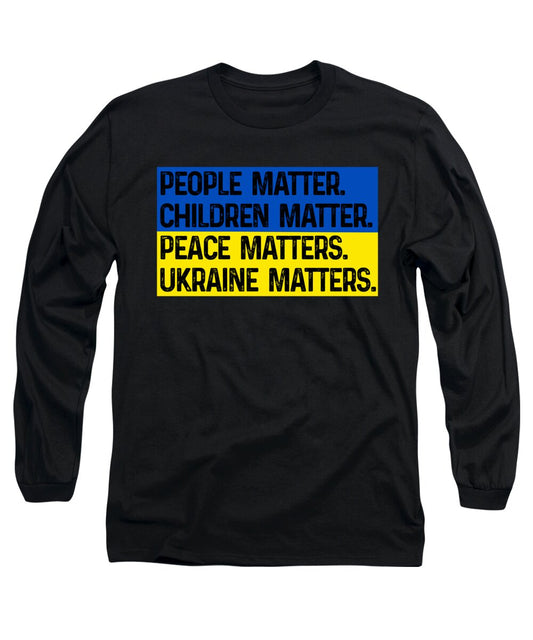 Ukraine Matters Ukrainian Flag - Long Sleeve T-Shirt