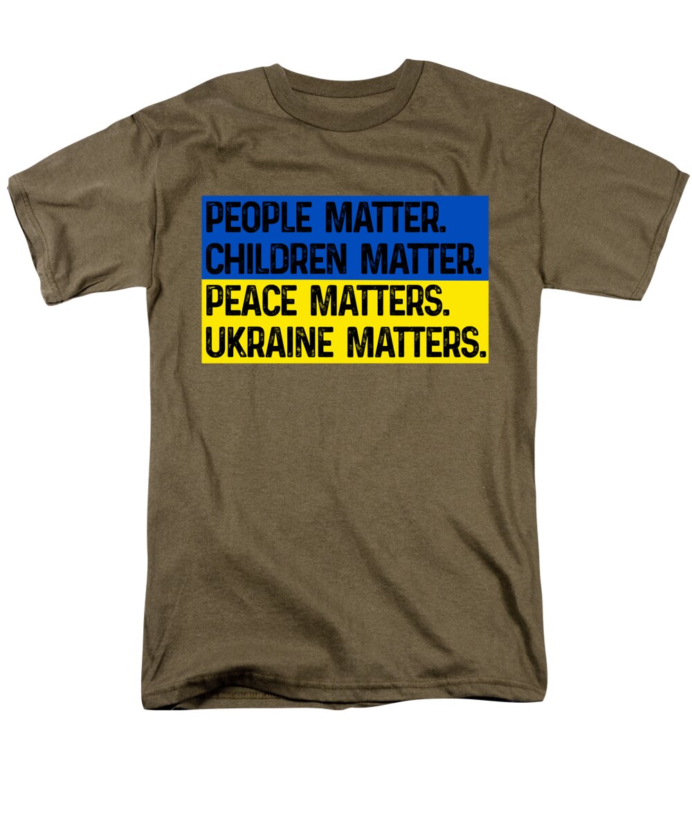 Ukraine Matters Ukrainian Flag - Men's T-Shirt (Regular Fit)