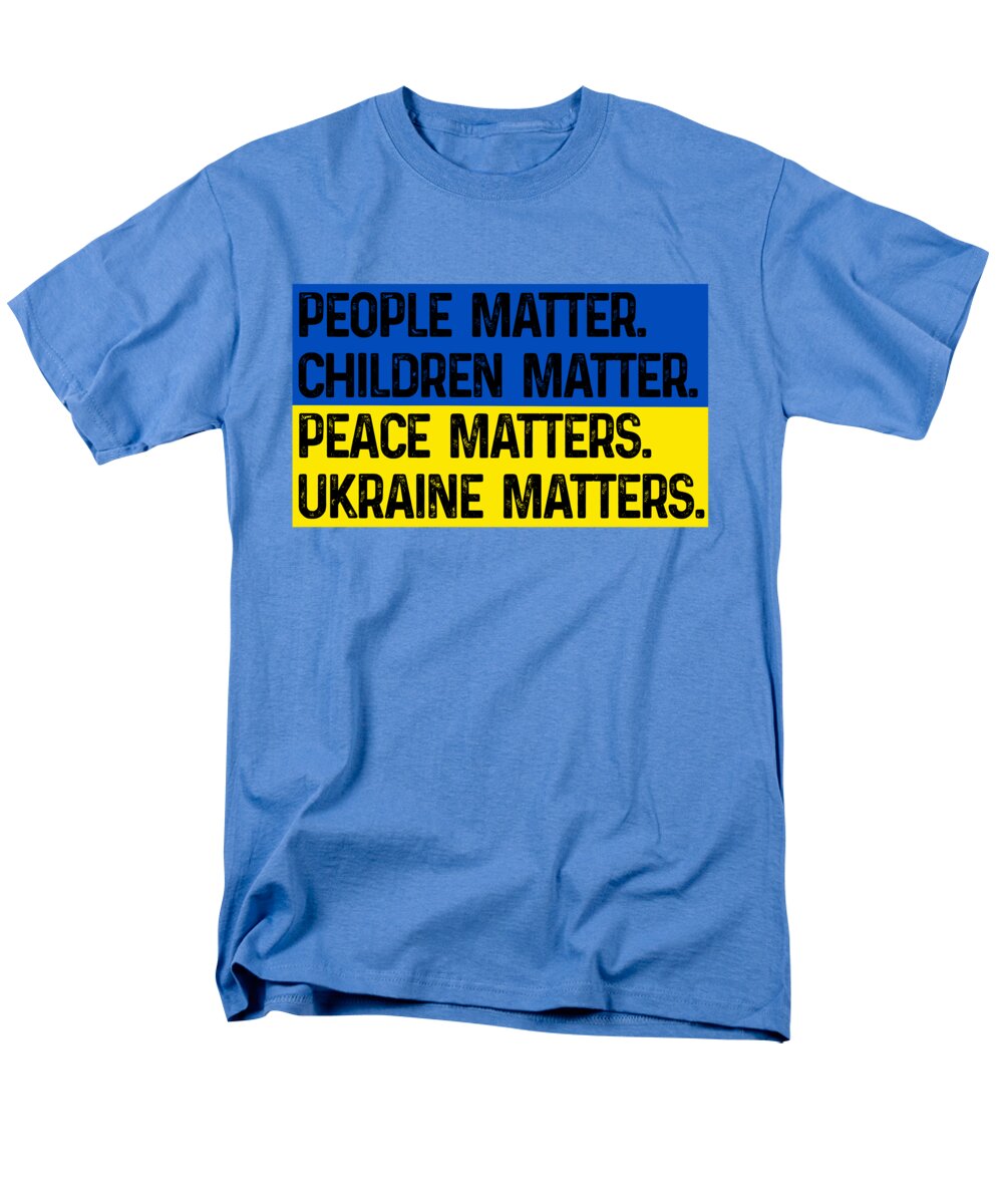 Ukraine Matters Ukrainian Flag - Men's T-Shirt (Regular Fit)