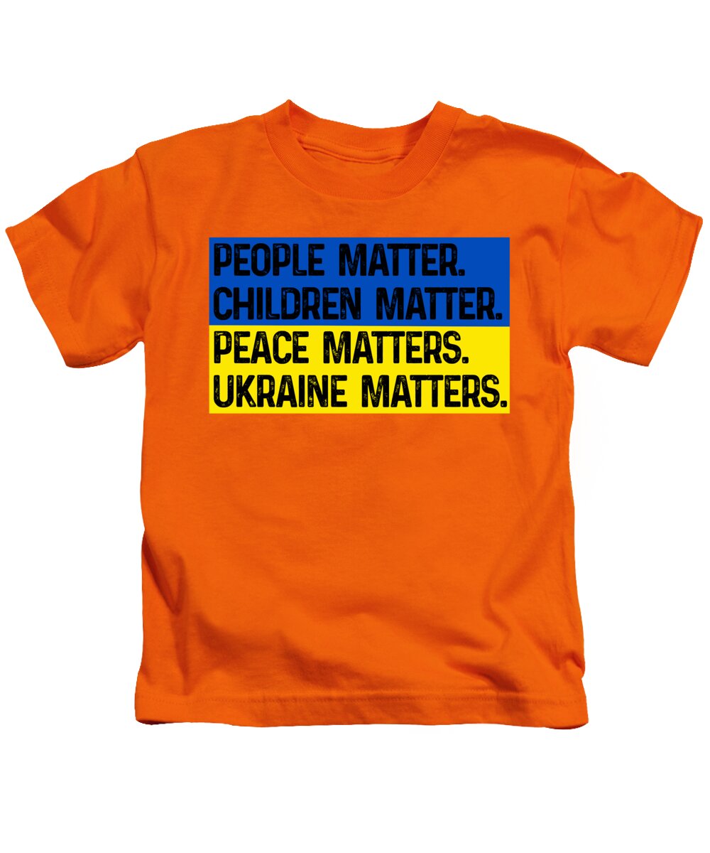 Ukraine Matters Ukrainian Flag - Kids T-Shirt
