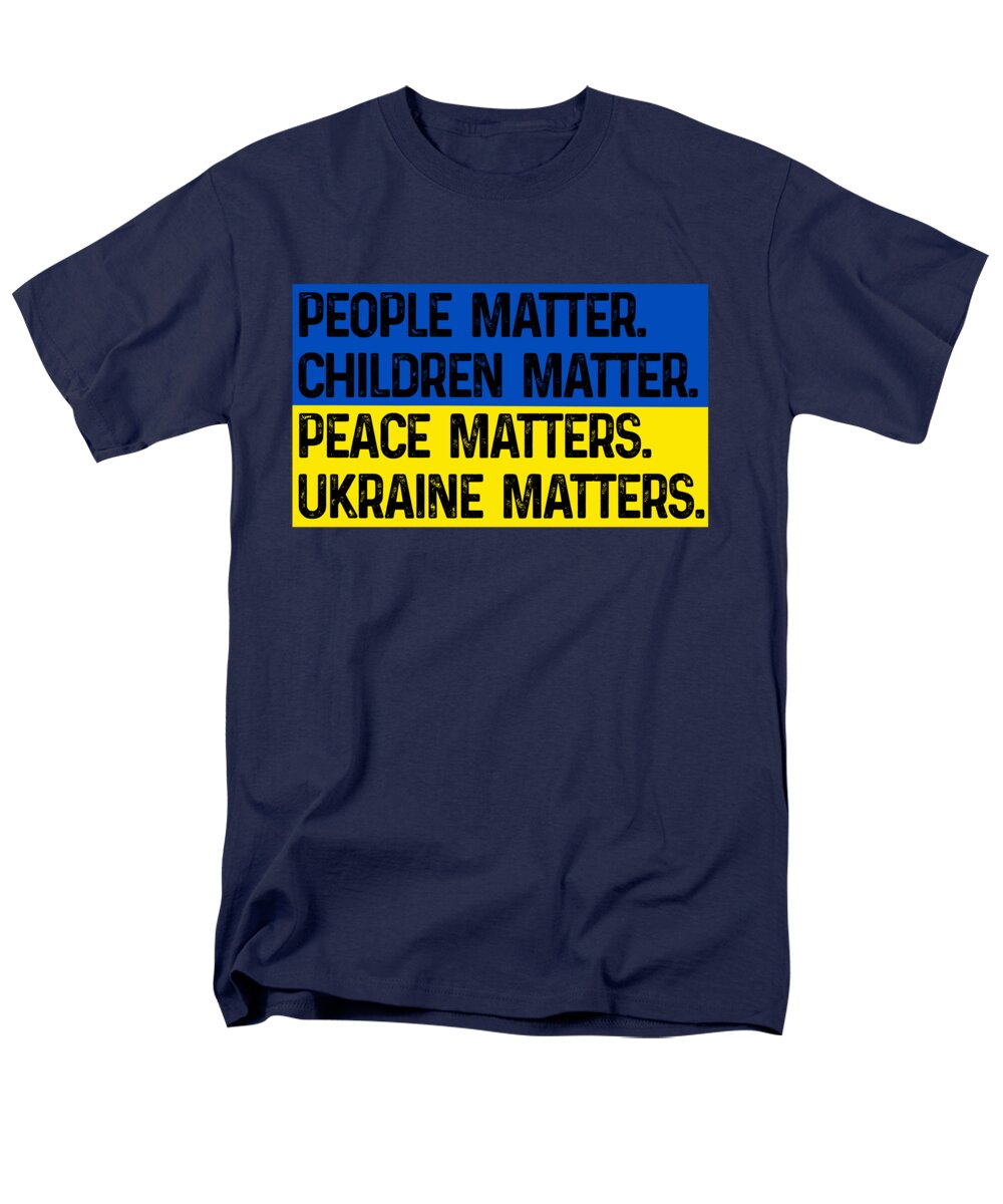Ukraine Matters Ukrainian Flag - Men's T-Shirt (Regular Fit)
