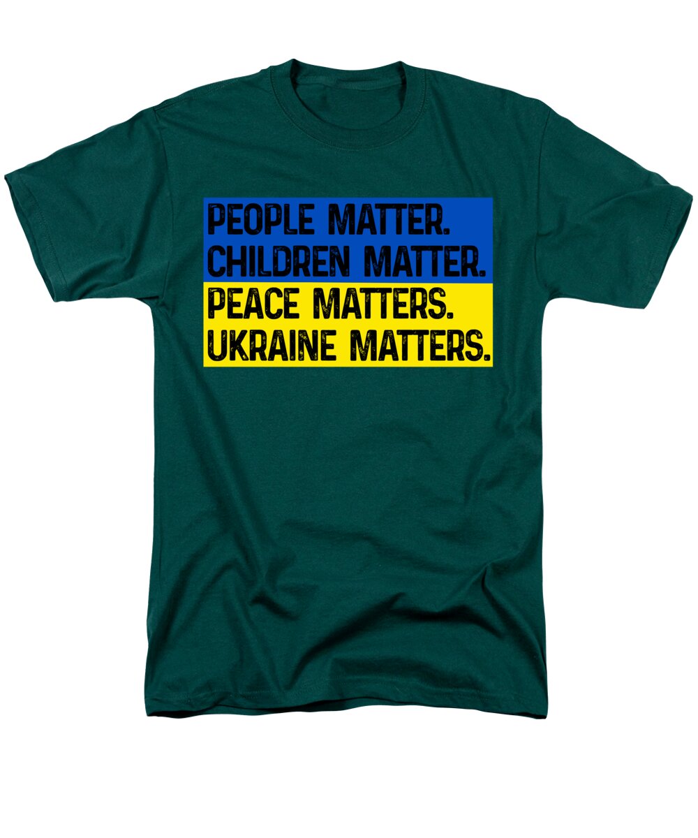 Ukraine Matters Ukrainian Flag - Men's T-Shirt (Regular Fit)