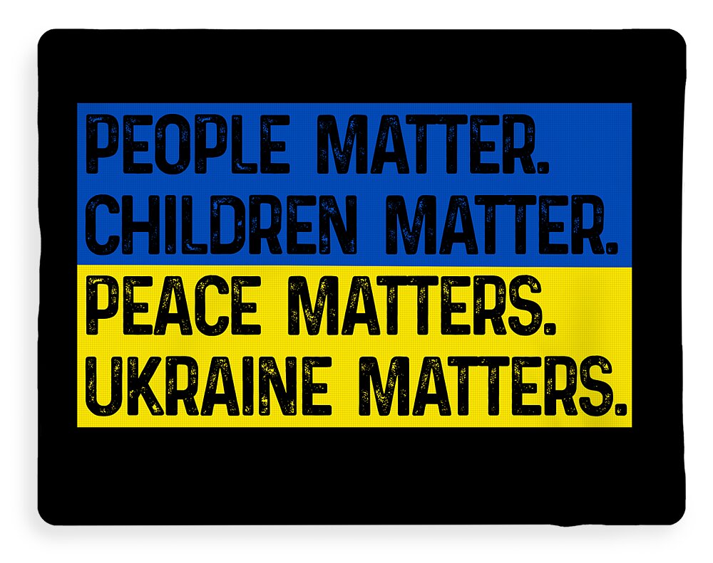Ukraine Matters Ukrainian Flag - Blanket