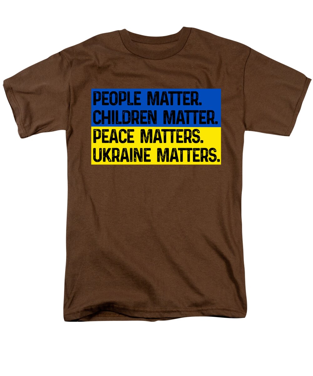 Ukraine Matters Ukrainian Flag - Men's T-Shirt (Regular Fit)