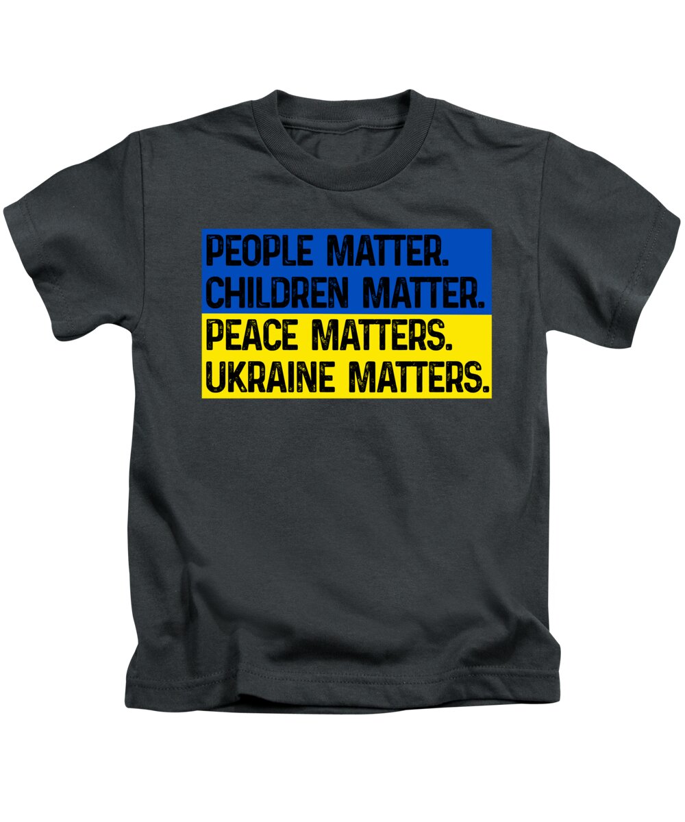 Ukraine Matters Ukrainian Flag - Kids T-Shirt