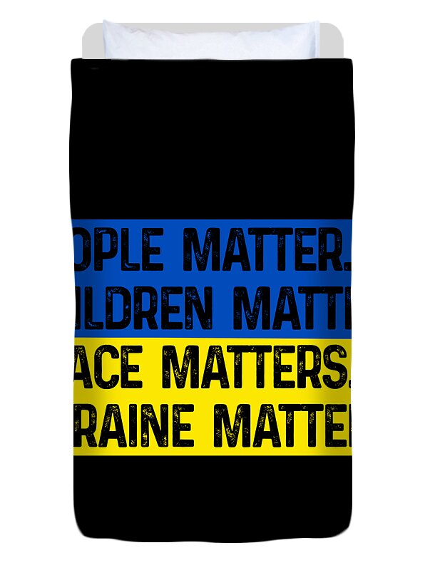 Ukraine Matters Ukrainian Flag - Duvet Cover