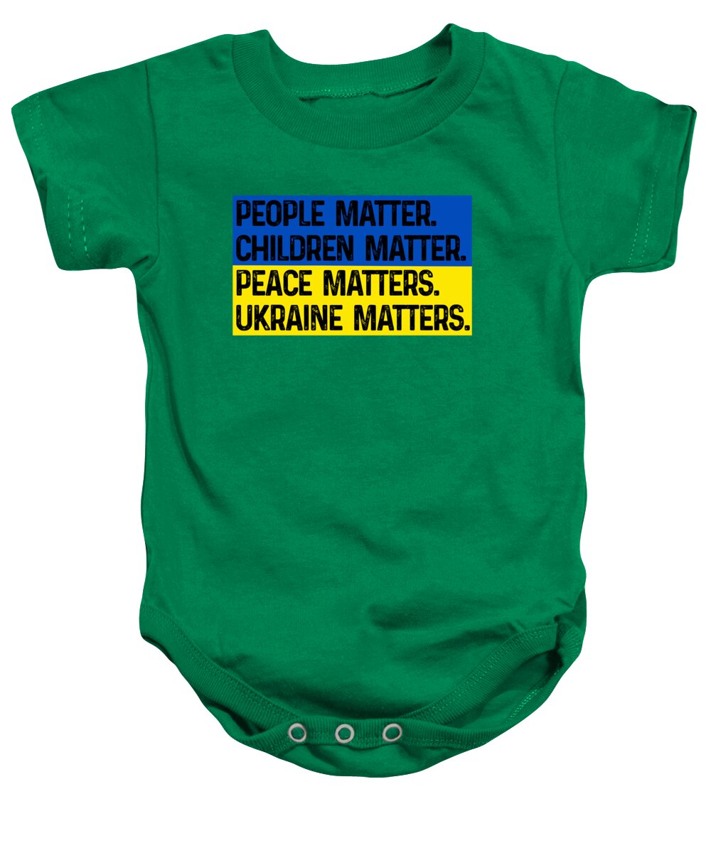 Ukraine Matters Ukrainian Flag - Baby Onesie