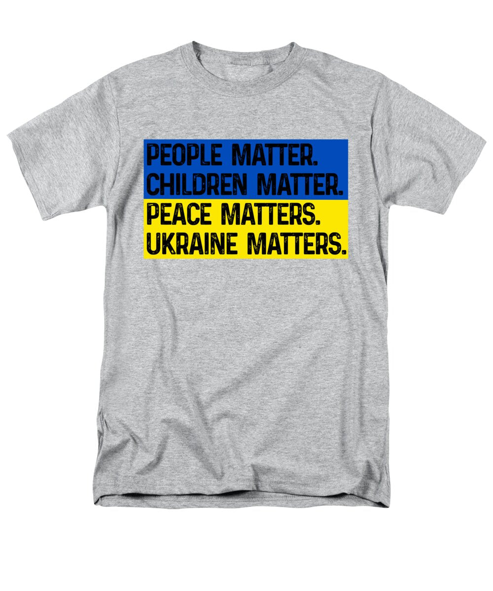 Ukraine Matters Ukrainian Flag - Men's T-Shirt (Regular Fit)