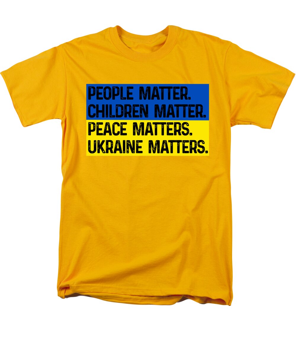 Ukraine Matters Ukrainian Flag - Men's T-Shirt (Regular Fit)
