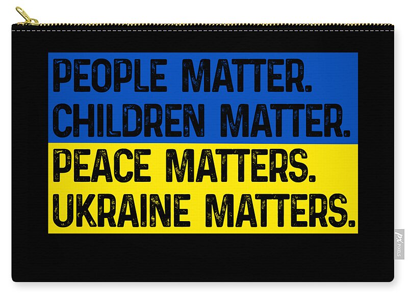 Ukraine Matters Ukrainian Flag - Zip Pouch