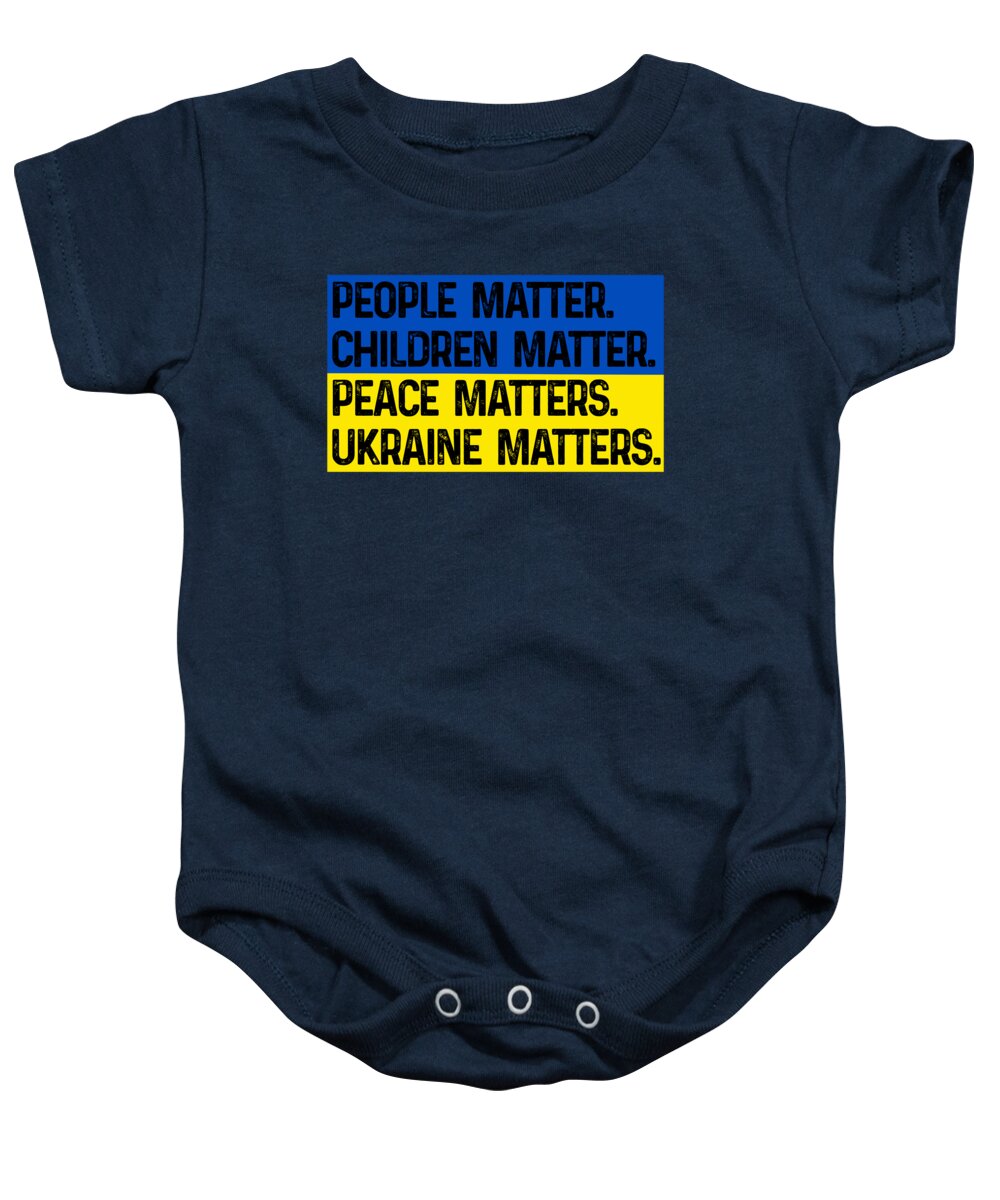 Ukraine Matters Ukrainian Flag - Baby Onesie