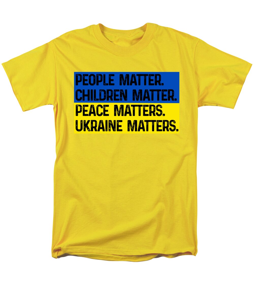 Ukraine Matters Ukrainian Flag - Men's T-Shirt (Regular Fit)