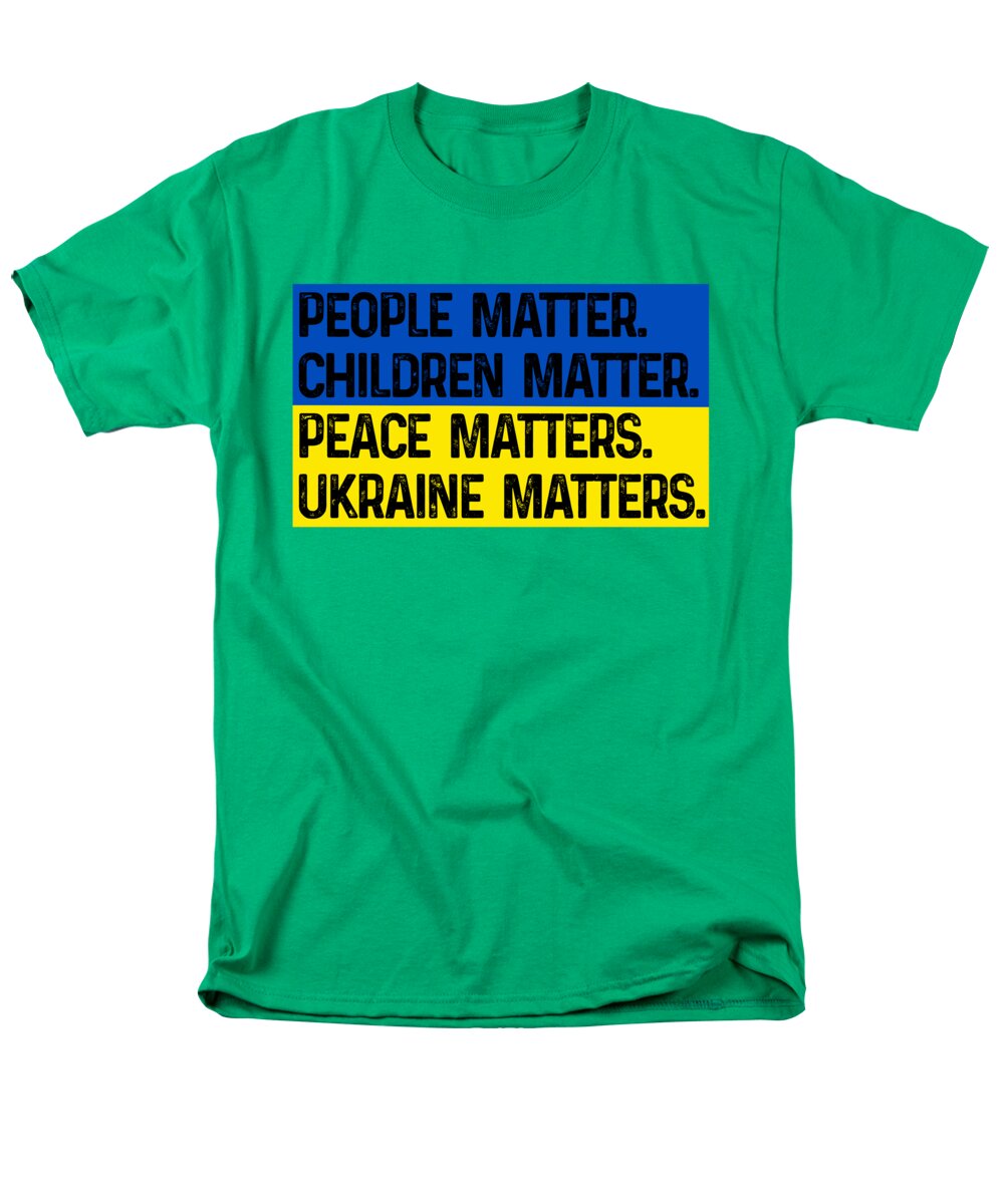 Ukraine Matters Ukrainian Flag - Men's T-Shirt (Regular Fit)
