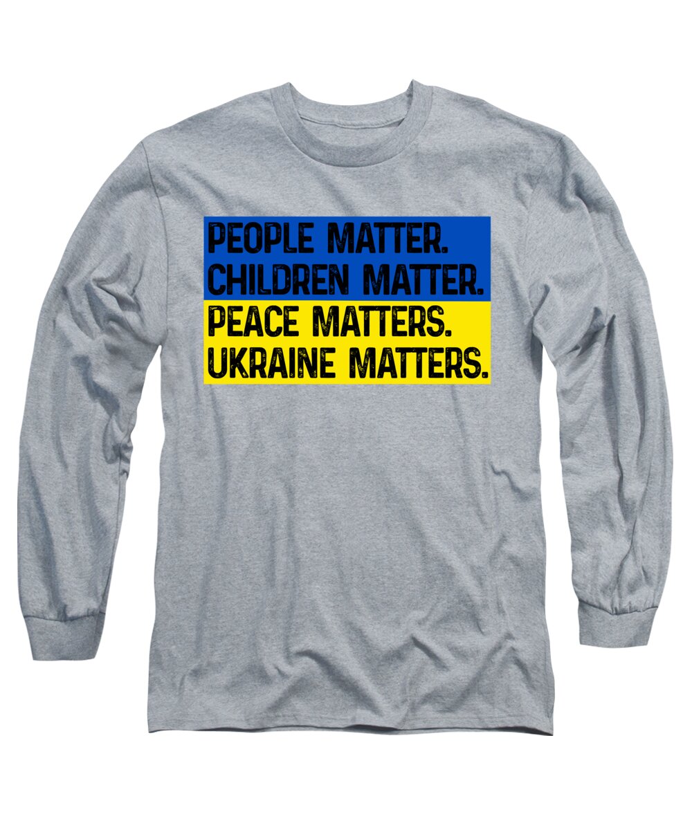 Ukraine Matters Ukrainian Flag - Long Sleeve T-Shirt