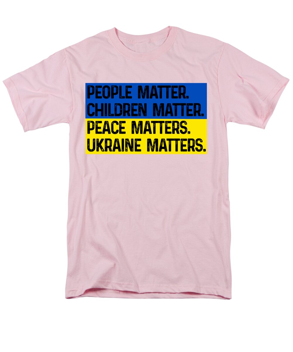 Ukraine Matters Ukrainian Flag - Men's T-Shirt (Regular Fit)