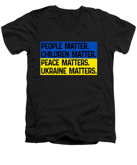 Ukraine Matters Ukrainian Flag - Men's V-Neck T-Shirt